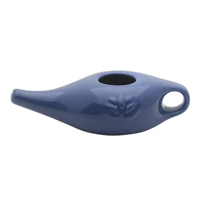 NETI POT Pulizia Nasale 250ml in ceramica Rimedio Ayurvedico - YogaMatore